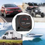 Αδιάβροχος 2x USB Ταχύ Φορτιστής QC3.0 12V Μηχανής / Μοτοσυκλέτας με Φωτεινό Βολτόμετρο - Μαύρο