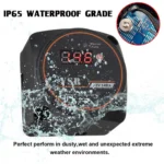 Αδιάβροχος 2x USB Ταχύ Φορτιστής QC3.0 12V Μηχανής / Μοτοσυκλέτας με Φωτεινό Βολτόμετρο - Μαύρο