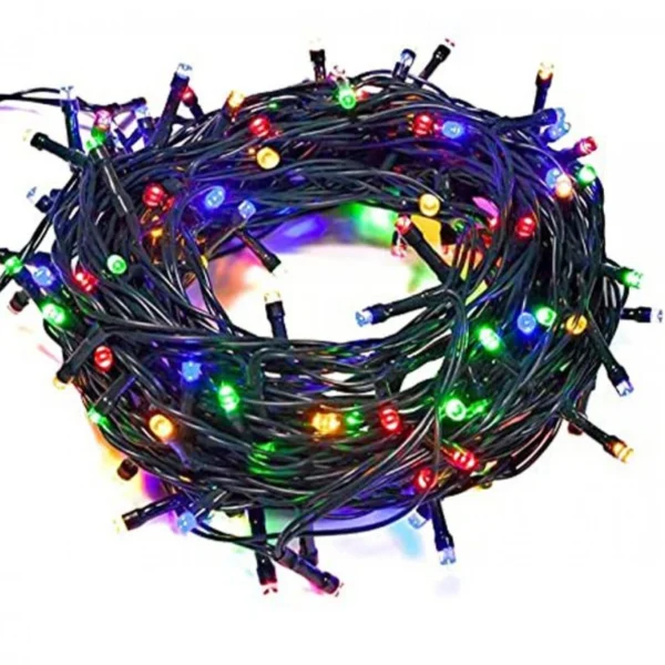 400 Πολύχρωμα Χριστουγεννιάτικα LED Λαμπάκια ARRANGO 28μ με Πράσινο Καλώδιο 1,5μ και 8 Προγράμματα Φωτισμού