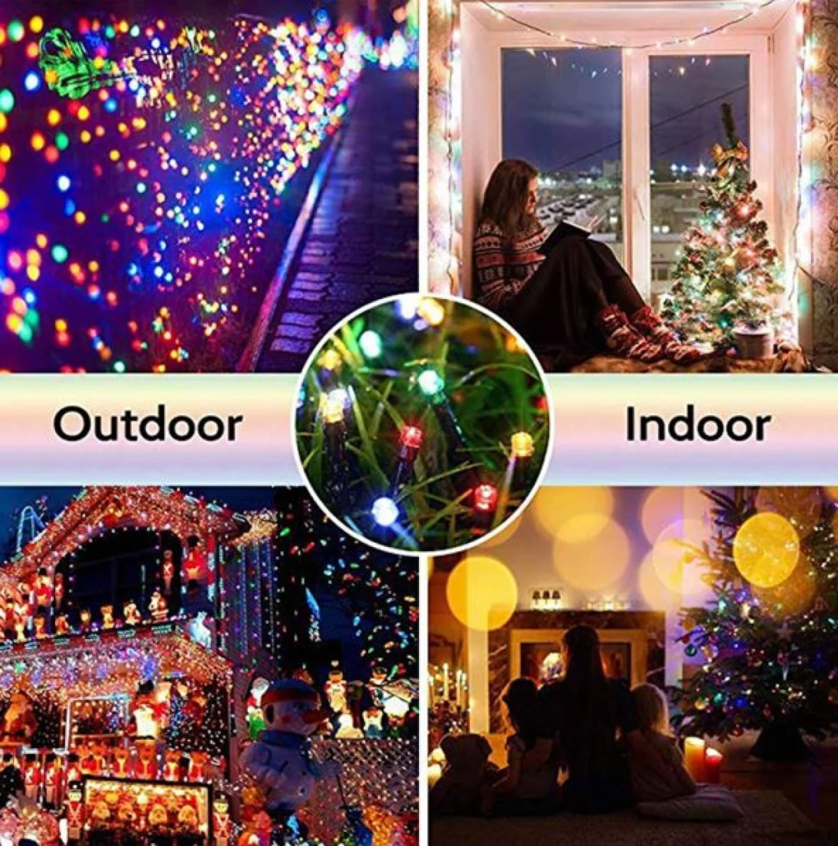 400 Πολύχρωμα Χριστουγεννιάτικα LED Λαμπάκια ARRANGO 28μ με Πράσινο Καλώδιο 1,5μ και 8 Προγράμματα Φωτισμού