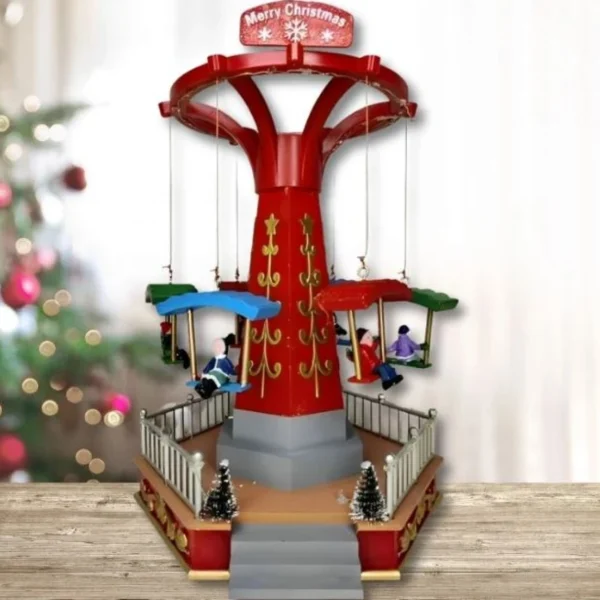 Χριστουγεννιάτικο Διακοσμητικό Τρενάκι Λούνα Παρκ - Με Μηχανισμό Κίνησης & Μουσική
