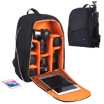 Αδιάβροχο Επαγγελματικό Σακίδιο με Μαλακό Εσωτερικό Προστασίας Φωτογραφικής Μηχανής & Λάπτοπ - Σακίδιο Πλάτης Puluz - Μαύρο