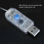 Κρεμαστά Διακοσμητικά LED Λαμπάκια Κουρτίνα - Γιρλάντα USB - 8 Λειτουργίες Φωτισμού & Τηλεχειριστήριο - Θερμό Λευκό Φως - 3x3m