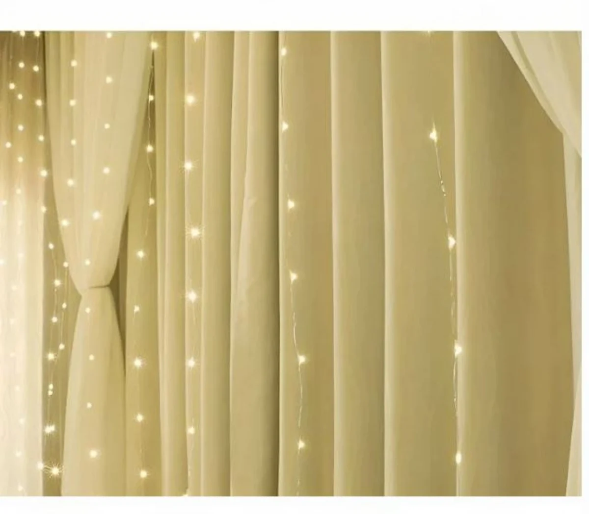 Κρεμαστά Διακοσμητικά LED Λαμπάκια Κουρτίνα - Γιρλάντα USB - 8 Λειτουργίες Φωτισμού & Τηλεχειριστήριο - Θερμό Λευκό Φως - 3x3m