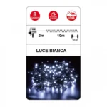 Ηλιακά Χριστουγεννιάτικα Λαμπάκια με 100LED Αδιάβροχο IP44, Λευκό Ψυχρό και 8 Προγράμματα ARRANGO-AN48348