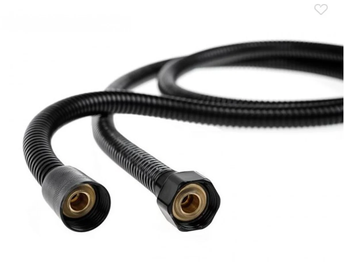 Σπιράλ Ντους Μπάνιου-Λουτρού Μαύρο 150cm