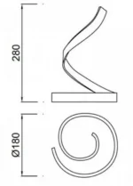 Εύκαμπτο Φωτιστικό Γραφείου σε Σχήμα Φιδιού Φυσικό Λευκό 400K D05-BN