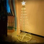 Διακοσμητικό Χριστουγεννιάτικο Δέντρο Κώνου με Led Θερμό Λευκό Φωτισμό 120εκ