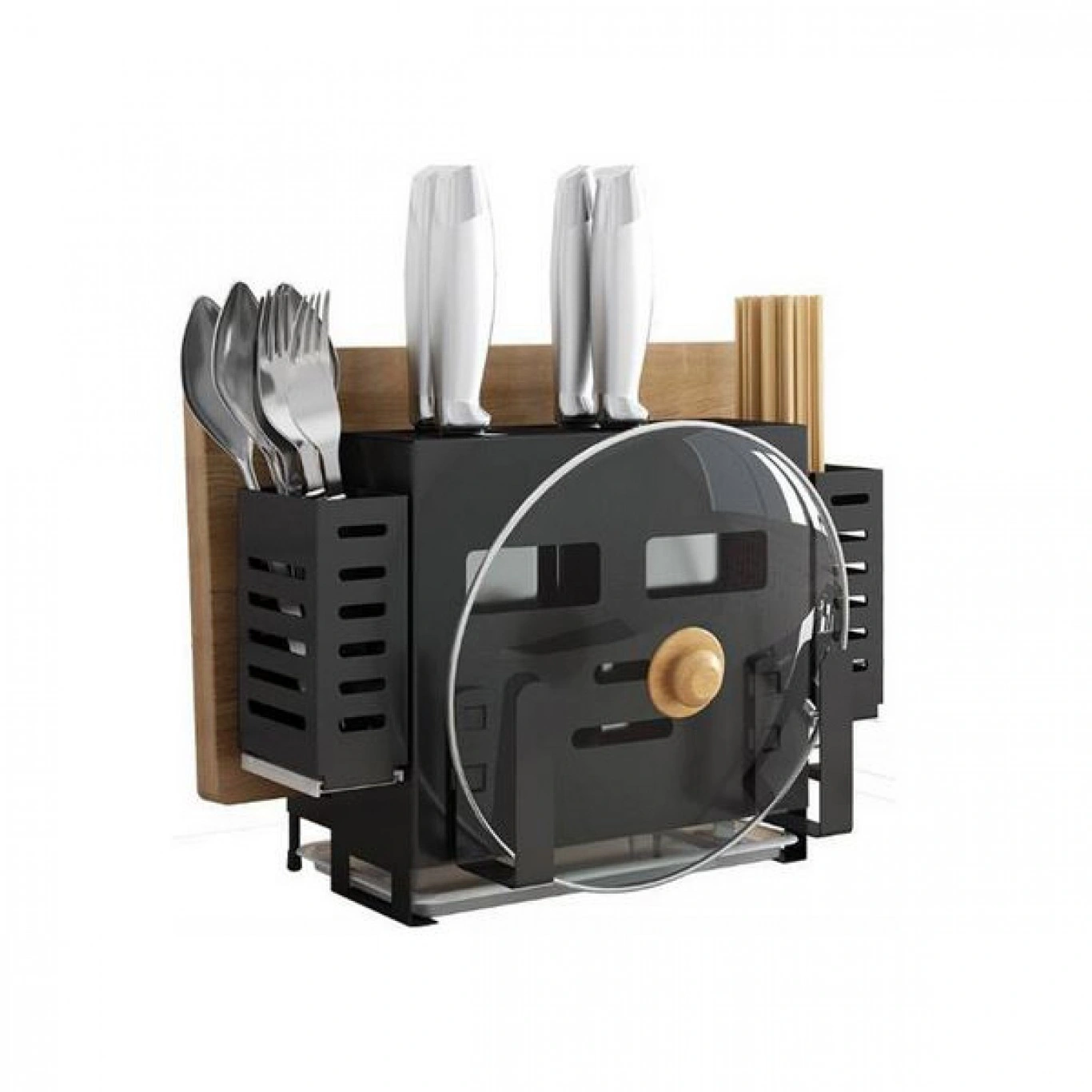 Πολυλειτουργική Θήκη Πάγκου για Μαχαιροπίρουνα - Ξύλο Κοπής και Θέση για Καπάκι Κατσαρόλας με Σχάρα Αποστράγγισης LG-618 Πολυλειτουργική Θήκη Πάγκου για Μαχαιροπίρουνα - Ξύλο Κοπής και Θέση για Καπάκι Κατσαρόλας με Σχάρα Αποστράγγισης LG-618