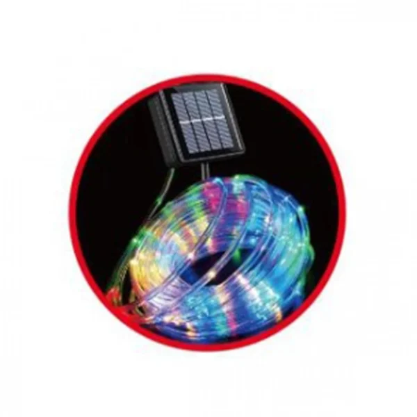 Ηλιακά Χριστουγεννιάτικα Λαμπάκια σε Σύρμα 10m - RGB LED (100 λαμπάκια) με Φωτοβολταϊκό Πάνελ AN48407
