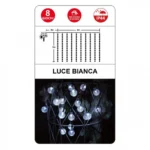 Ηλιακά Bubble Bars Λαμπάκια 5.8m Χριστουγεννιάτικα Πολύχρωμου RGB Φωτισμού με 8 Προγράμματα - Φωτάκια 20 LED Εξωτερικού Χώρου με Φωτοβολταϊκό Πάνελ