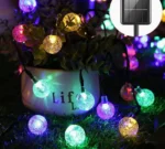 Ηλιακά Χριστουγεννιάτικα Μπαλάκια Κουρτίνα 160LED με Πρόγραμμα & Χειριστήριο Θερμό Λευκό 3x2m IP44 με Διάφανο Καλώδιο AN48424