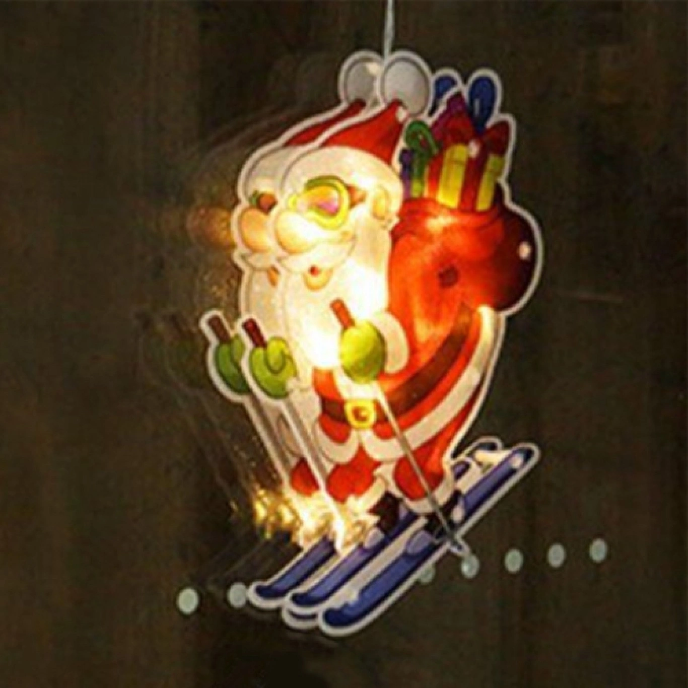 Χριστουγεννιάτικη Κρεμαστή Φιγούρα Αγιος Βασίλης Μπαταρίας με Βεντούζα και 10 LED 17.4x20x2.6cm Χριστουγεννιάτικη Κρεμαστή Φιγούρα Αγιος Βασίλης Μπαταρίας με Βεντούζα και 10 LED 17.4x20x2.6cm