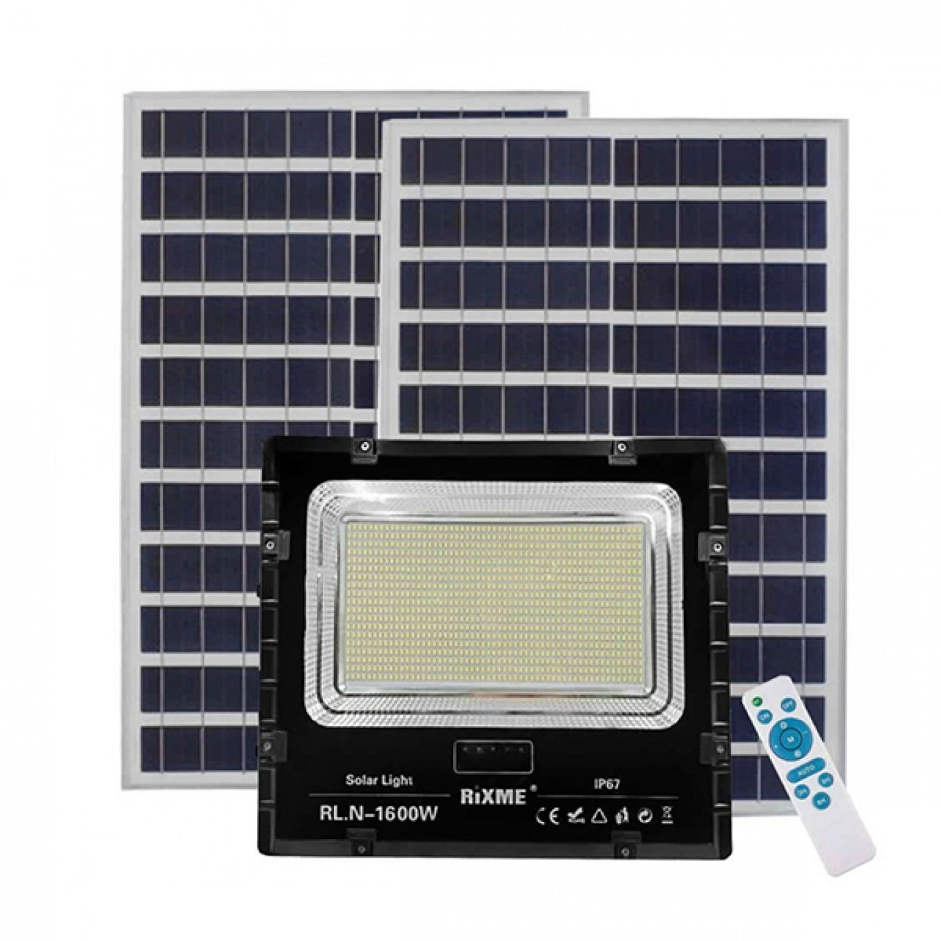 Led Αδιάβροχος Ηλιακός Προβολέας 1600W με 2 Πάνελ και Τηλεχειριστήριο Rixme RL.N-1600W Led Αδιάβροχος Ηλιακός Προβολέας 1600W με 2 Πάνελ και Τηλεχειριστήριο Rixme RL.N-1600W