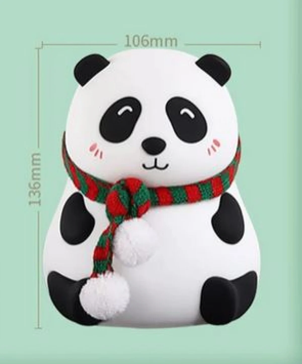 Επιτραπέζιο Παιδικό Φωτιστικό - Πορτατίφ - Φωτάκι Νυκτός Panda 13.6x10.6x7cm