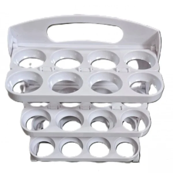 Αναδιπλούμενη Αυγοθήκη Ψυγείου Πλαστική 24 Θέσεων 19.5x11x22cm