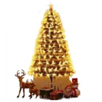 Αυτοφωτιζόμενο Χριστουγεννιάτικο Δέντρο 120εκ Οπτικής Ίνας - Θερμό Λευκό