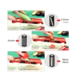 Σετ Πολυκόφτης Φρούτων & Λαχανικών με 8 Επιφάνειες Κοπής - Vegetable Chopper