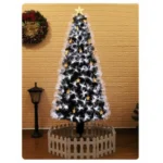 Αυτοφωτιζόμενο Χριστουγεννιάτικο Δέντρο 180εκ Οπτικής Ίνας - Λευκό Ψυχρό