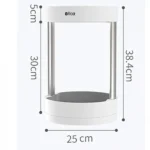 Επιτραπέζια Πλαστική Βάση Οργάνωσης Περιστρεφόμενη 360° με 2 Ράφια