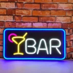Led Φωτιζόμενη Διαφημιστική Πινακίδα "BAR" 56X33εκ