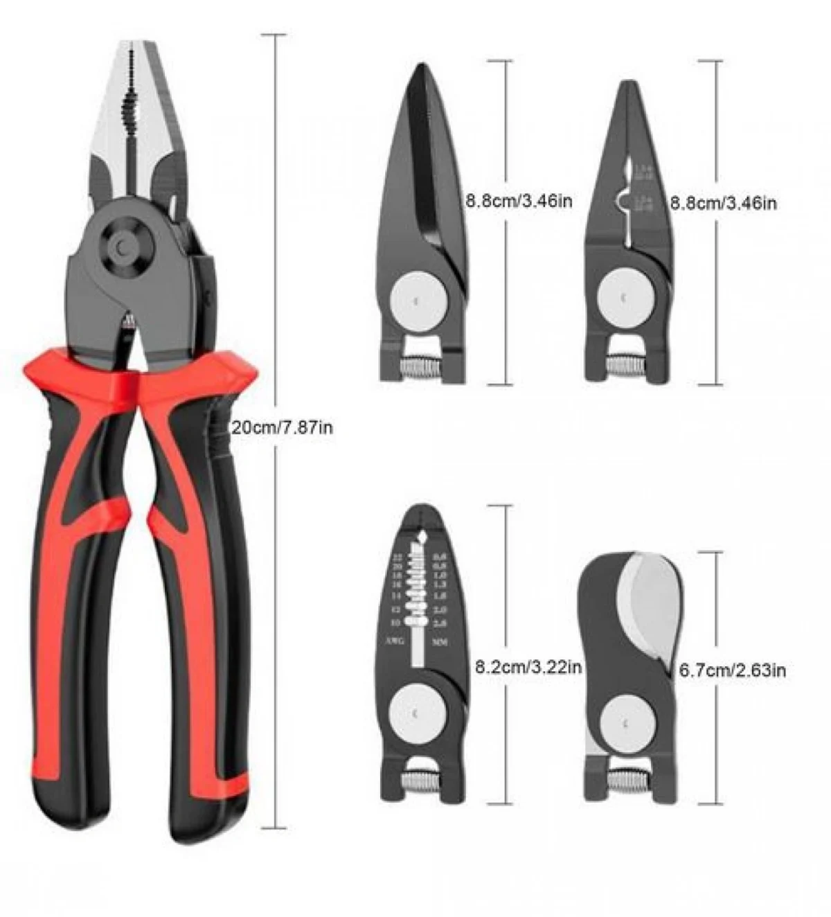 Πένσα Καλωδίων 5 σε 1 με Εναλλασσόμενες Κεφαλές