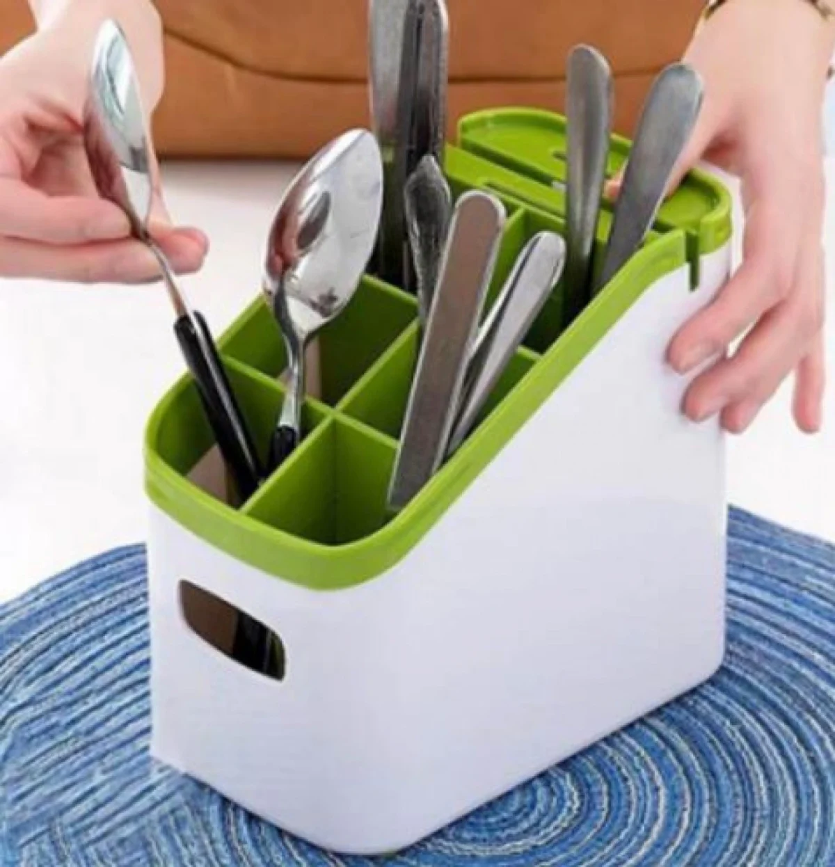 Βάση Στράγγισης για Μαχαιροπήρουνα με 3 Θέσεις Οργάνωσης - Κουζίνας Πλαστική