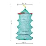 Παγίδα για Ψάρια Κιούρτος100X50cm Στρογγυλή Πτυσσόμενη για Ψάρια, Καραβίδες, Καβούρια