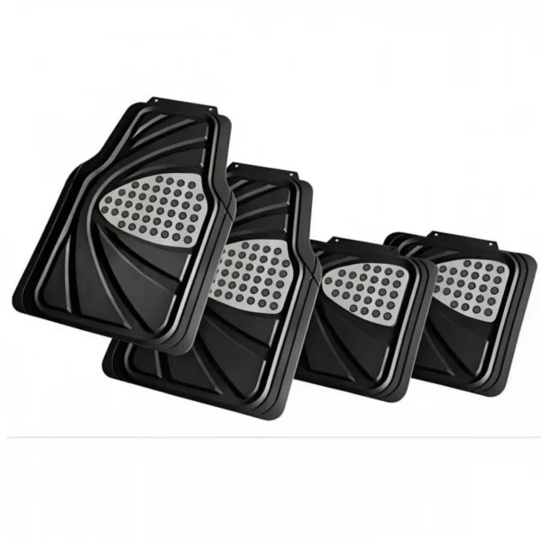 Πλήρες Σετ 4 Universal Αντιολισθητικά Λαστιχένια Πατάκια Αυτοκινήτου με Μεταλλική Ενίσχυση - 4 Τεμάχια