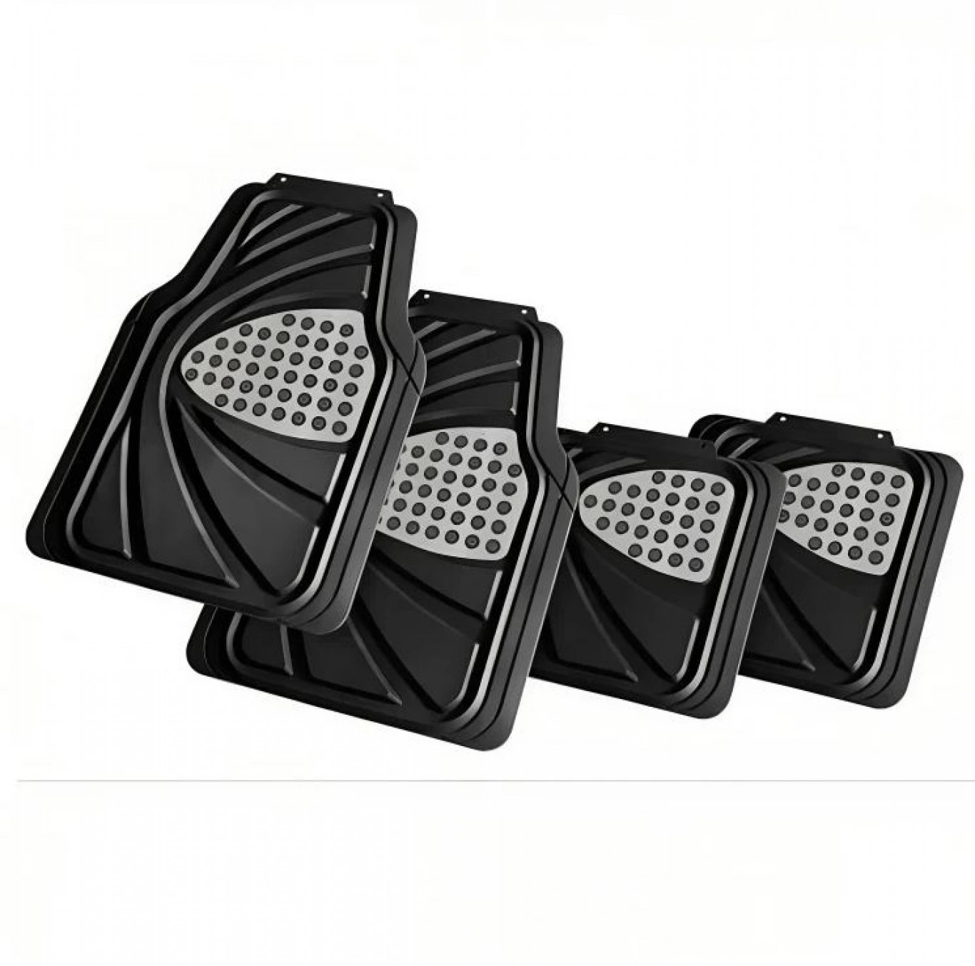 Πλήρες Σετ 4 Universal Αντιολισθητικά Λαστιχένια Πατάκια Αυτοκινήτου με Μεταλλική Ενίσχυση - 4 Τεμάχια Πλήρες Σετ 4 Universal Αντιολισθητικά Λαστιχένια Πατάκια Αυτοκινήτου με Μεταλλική Ενίσχυση - 4 Τεμάχια