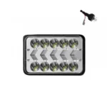 LED Τετράγωνος Αδιάβροχος Προβολέας Αυτοκινήτου 8cm 12-24V Ψυχρό Λευκό Πορτοκαλί Φωτισμό