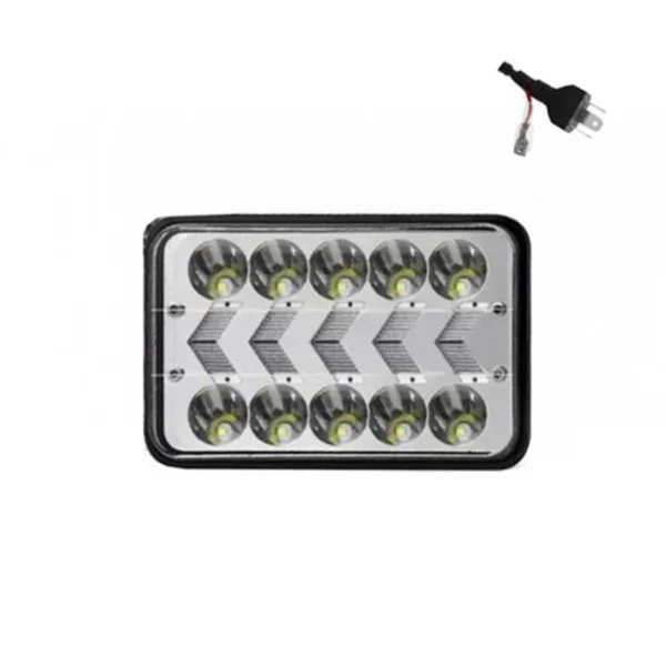 LED Τετράγωνος Αδιάβροχος Προβολέας Αυτοκινήτου 8cm 12-24V Ψυχρό Λευκό Πορτοκαλί Φωτισμό