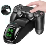 Dobe Κάθετη Διπλή Βάση Φόρτισης Χειριστηρίων PS4 & Stand με Ανεμιστήρα Κονσόλας με 3 x USB Θύρες Φόρτισης - PS4 Console Cooling Stand Dobe & Controller Charger