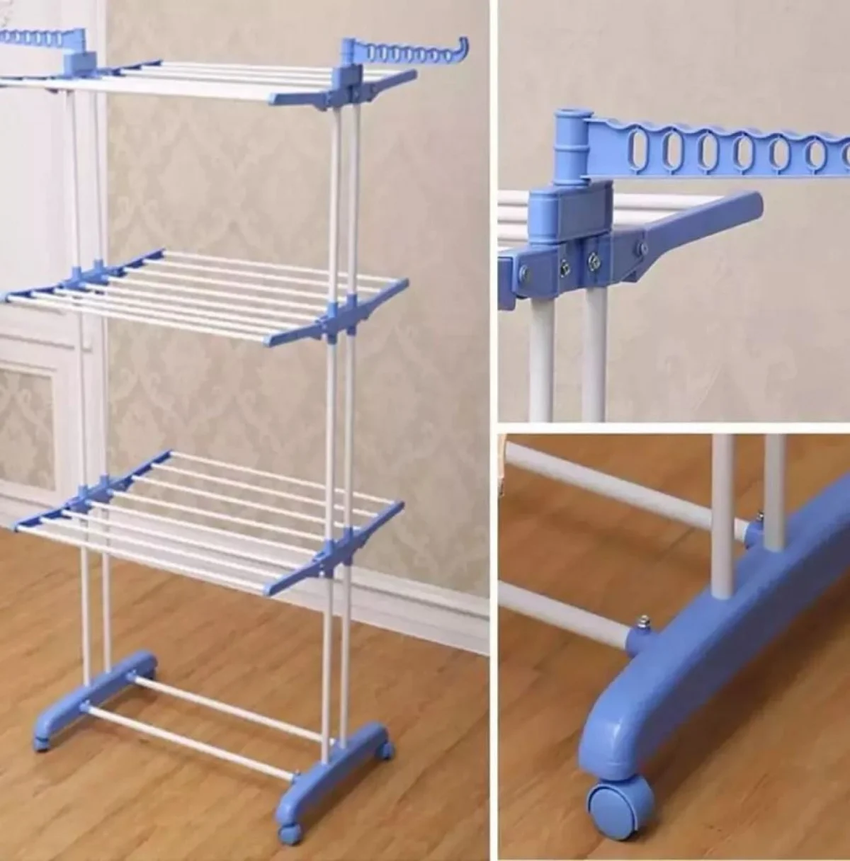 Μεταλλική Πτυσσόμενη Απλώστρα Δαπέδου 152x72x56cm