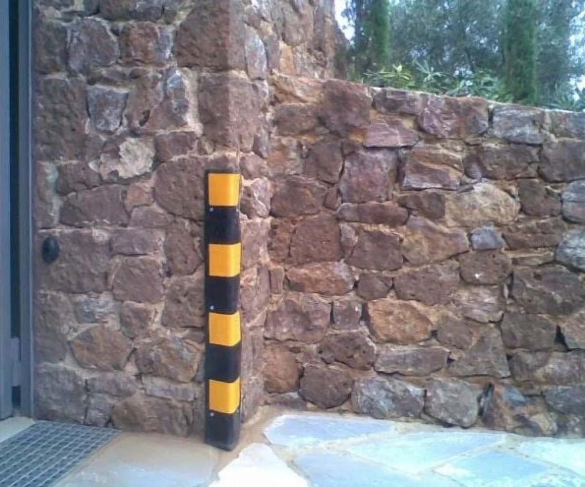 Στοπ Τροχών Αυτοκινήτων με Ανακλαστήρες για Δρόμο και Παρκινγκ 55 x 15 x 10cm