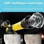 Ερασιτεχνικό Αστρονομικό Τηλεσκόπιο με Zoom 39x, Τρίποδο & Διόπτρα για Παιδιά και Αρχάριους 90AZ