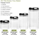 Σετ 7 Τεμαχίων Αεροστεγή Διάφανα Πλαστικά Δοχεία για Τρόφιμα
