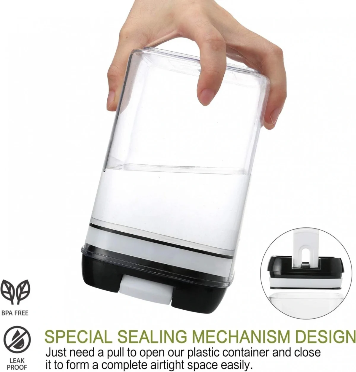 Σετ 7 Τεμαχίων Αεροστεγή Διάφανα Πλαστικά Δοχεία για Τρόφιμα