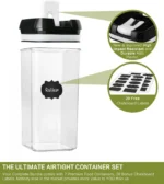 Σετ 7 Τεμαχίων Αεροστεγή Διάφανα Πλαστικά Δοχεία για Τρόφιμα