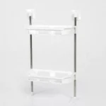 Ραφιέρα Επικαθήμενη στο Καζανάκι της Τουαλέτας 2 Επιπέδων Λευκή