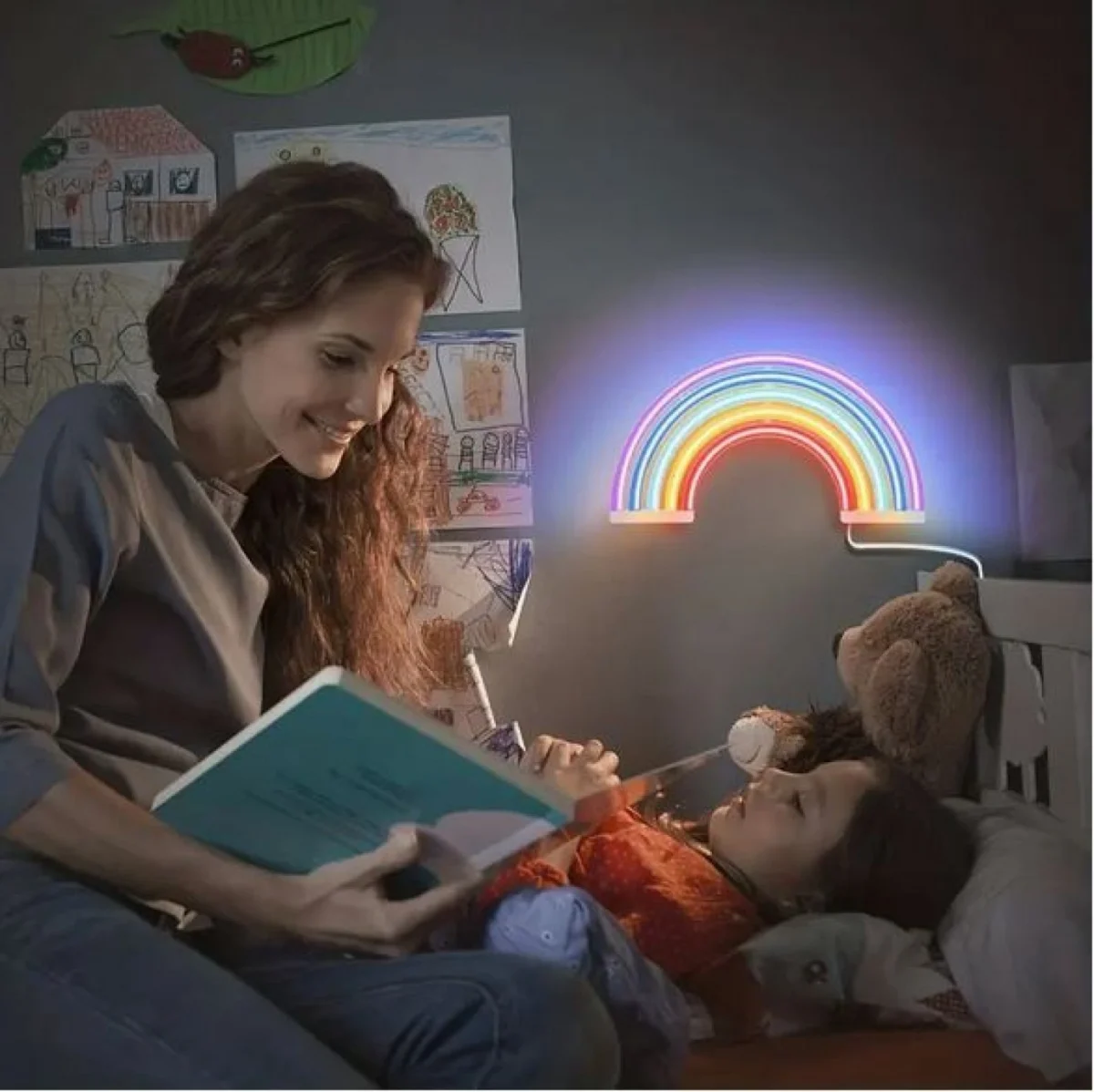 Διακοσμητικό Κρεμαστό LED Φωτιστικό Ουράνιο Τόξο - Decoration Lamp 28x14cm