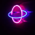 Διακοσμητικό NEON Φωτιστικό Πλανήτης Κρόνος - Decoration Lamp Saturn 17x30cm