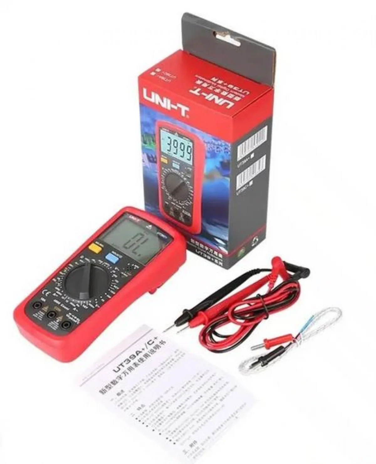 Uni-T Eπαγγελματικό Ψηφιακό Πολύμετρο με LCD Οθόνη - Buzzer - Μέτρηση AC / DC - Αντίστασης - Χωρητικότητας - Θερμοκρασίας