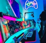 Διακοσμητικό NEON Φωτιστικό Χειριστήριο Παιχνιδομηχανής - Decoration Lamp Gamepad 17x25 cm