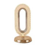 Επαναφορτιζόμενο LED Διακοσμητικό Όμικρον Φωτιστικό με Εφέ Κρυστάλλου 15x10x17