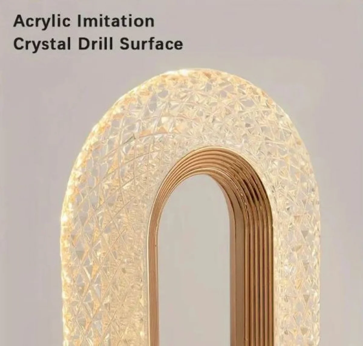 Επαναφορτιζόμενο LED Διακοσμητικό Όμικρον Φωτιστικό με Εφέ Κρυστάλλου 15x10x17