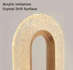 Επαναφορτιζόμενο LED Διακοσμητικό Όμικρον Φωτιστικό με Εφέ Κρυστάλλου 15x10x17