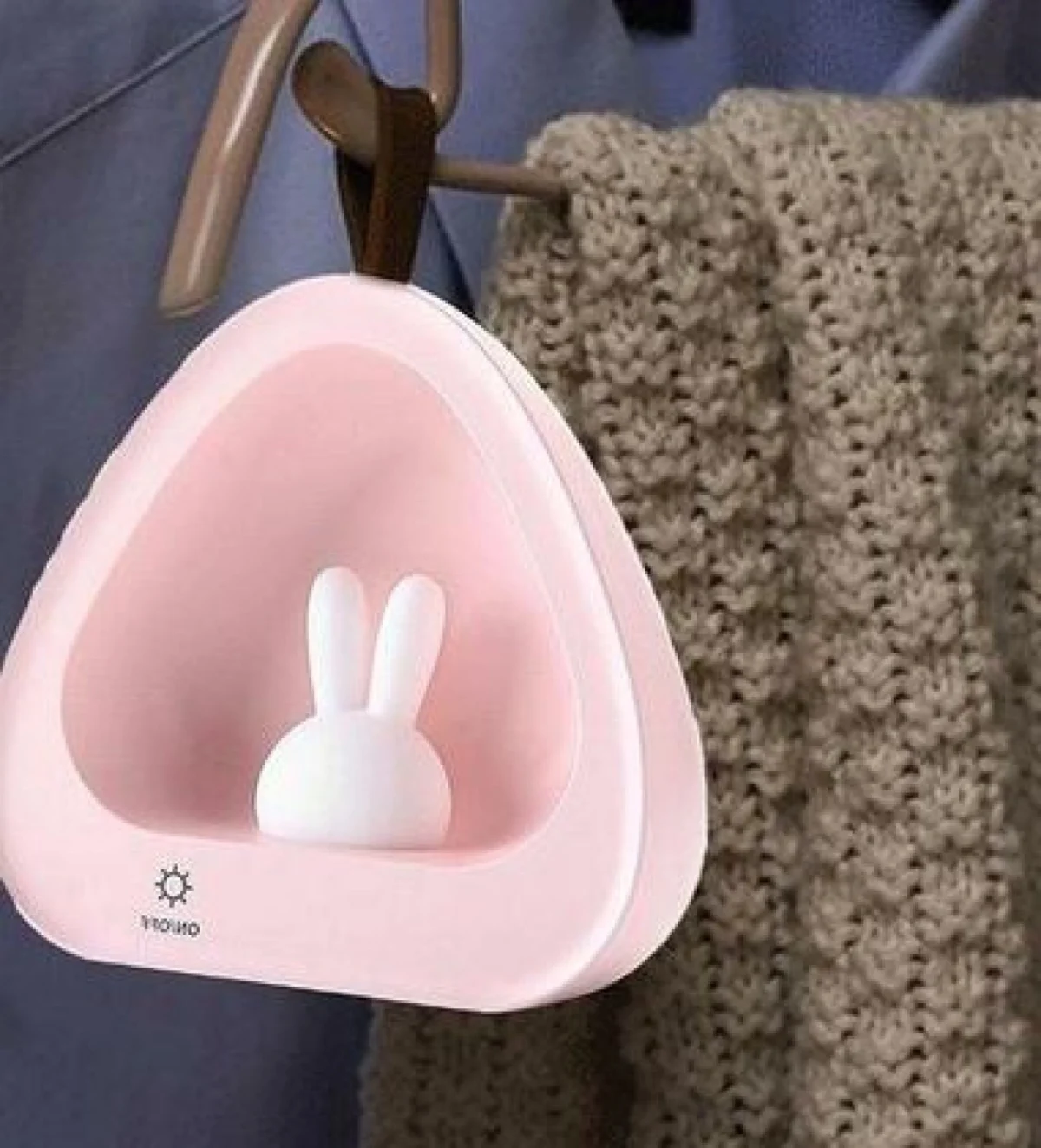 LED Παιδικό Επαναφορτιζόμενο USB Φωτάκι Νυκτός - Λαγουδάκι με Ρυθμιζόμενες Λειτουργίες Φωτισμού