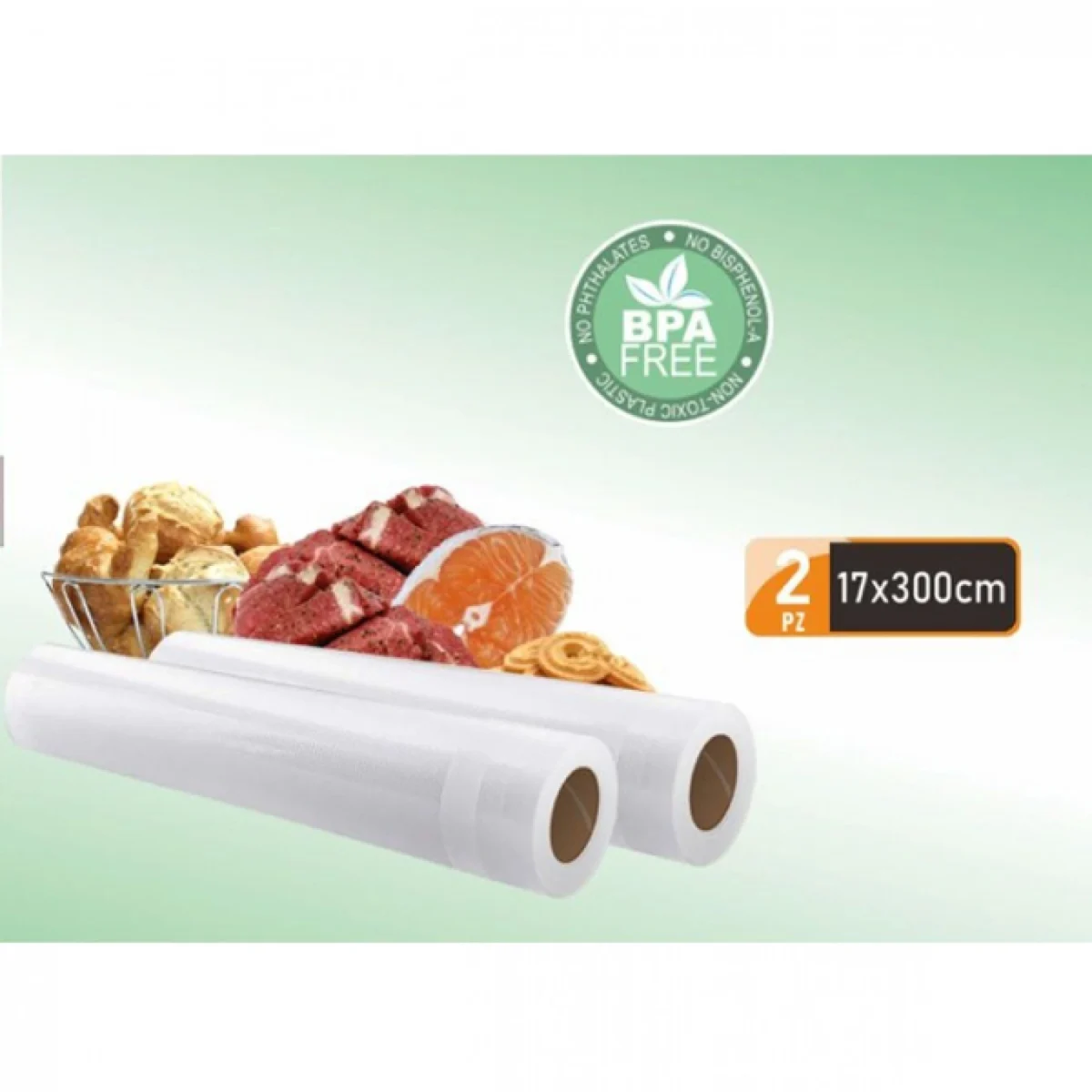 Σαγρέ Σακούλες για Συσκευές Vacuum 3mx17cm 2 Ρολά Hoomei HM-6132