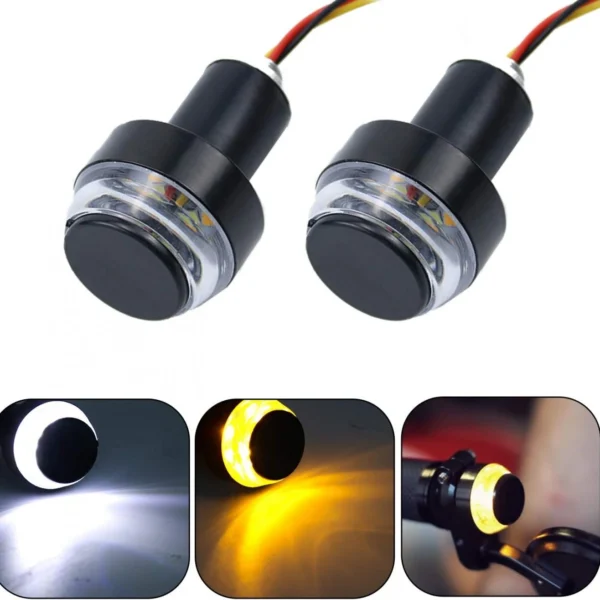 Σετ Αντίβαρα Τιμονιού Μοτοσυκλέτας Universal Με Φώς Ημέρας Και Φλάς